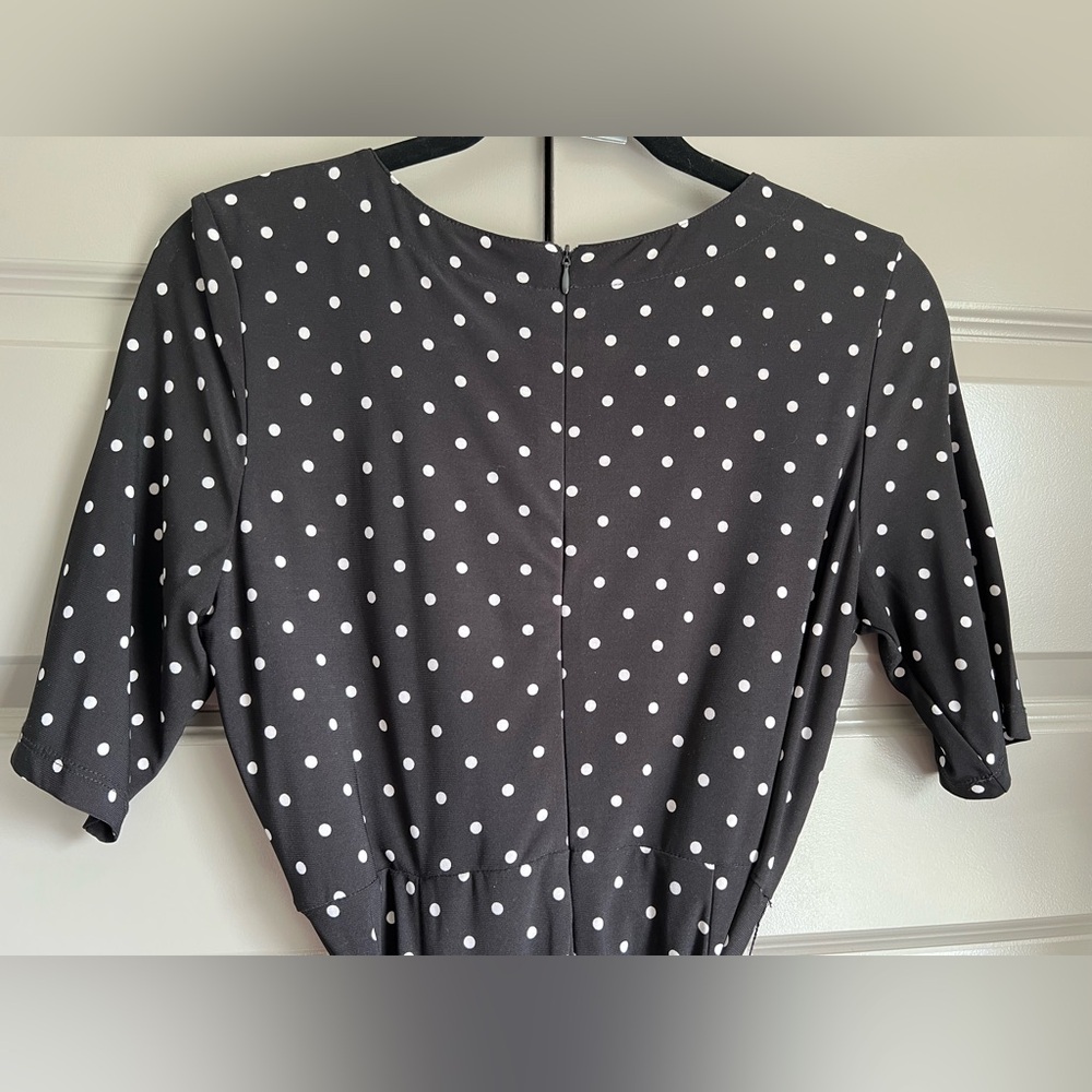 Polka Dot Black Dress - Picture 4 of 4